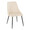 Giovanni Contemporary Accent/Dining Chair in Black Metal and Cream Faux Leather- Set of 2 — product view