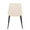 Giovanni Contemporary Accent/Dining Chair in Black Metal and Cream Faux Leather- Set of 2 — back view