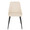 Giovanni Contemporary Accent/Dining Chair in Black Metal and Cream Faux Leather- Set of 2 — front view