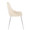 Giovanni Contemporary Accent/Dining Chair in Chrome Metal and Cream Faux Leather- Set of 2 — side view