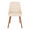 Giovanni Contemporary Accent/Dining Chair in Walnut Wood and Cream Faux Leather- Set of 2 — front view