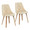 Giovanni Contemporary Accent/Dining Chair in Whitewashed Wood and Cream Faux Leather- Set of 2 — pair view