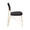 Gwen Contemporary Accent/Dining Chair in Gold Metal with Black Velvet- Set of 2 — side view
