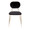 Gwen Contemporary Accent/Dining Chair in Gold Metal with Black Velvet- Set of 2 — front view