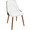Gianna Mid-Century Modern Dining/Accent Chair in Walnut with White Faux Leather — product view