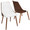 Gianna Mid-Century Modern Dining/Accent Chair in Walnut with White Faux Leather — lifestyle photo 1