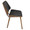 Lombardi Mid-Century Modern Dining/Accent Chair in Walnut with Black Faux Leather- Set of 2 — side view