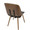 Lombardi Mid-Century Modern Dining/Accent Chair in Walnut with Black Faux Leather- Set of 2 — rear three-quarter view