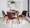 Lombardi Mid-Century Modern Dining/Accent Chair in Walnut with Black Faux Leather- Set of 2 — lifestyle photo 7