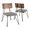 Loft Mid-Century Modern Chair in Black Metal with Grey Fabric and Walnut Wood Accent- Set of 2 — lifestyle photo 1