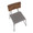 Loft Mid-Century Modern Chair in Black Metal with Grey Fabric and Walnut Wood Accent- Set of 2 — lifestyle photo 2
