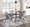 Margarite accent chair in Black Metal, Grey Fabric