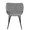 Margarite accent chair in Black Metal, Grey Fabric, back view