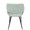 Margarite Contemporary Dining/Accent Chair in Black with Light Green Fabric- Set of 2 — back view