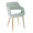 Margarite Contemporary Dining/Accent Chair in Gold Metal and Light Green Fabric- Set of 2 — product view