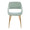 Margarite Contemporary Dining/Accent Chair in Gold Metal and Light Green Fabric- Set of 2 — front view