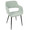 Margarite Contemporary Dining/Accent Chair in Black Metal and Light Green Fabric- Set of 2 — product view