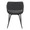 Margarite Contemporary Dining/Accent Chair in Black Metal and Black Faux Leather- Set of 2 — back view