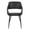 Margarite Contemporary Dining/Accent Chair in Black Metal and Black Faux Leather- Set of 2 — front view