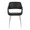 Margarite Contemporary Dining/Accent Chair in Chrome Metal and Black Faux Leather- Set of 2 — front view