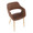 Margarite Contemporary Dining/Accent Chair in Gold Metal and Brown Faux Leather- Set of 2 — lifestyle photo 1