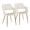 Margarite Contemporary Dining/Accent Chair in Gold Metal and Cream Faux Leather- Set of 2 — pair view
