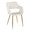 Margarite Contemporary Dining/Accent Chair in Gold Metal and Cream Faux Leather- Set of 2 — product view