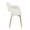 Margarite Contemporary Dining/Accent Chair in Gold Metal and Cream Faux Leather- Set of 2 — side view