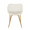 Margarite Contemporary Dining/Accent Chair in Gold Metal and Cream Faux Leather- Set of 2 — back view