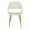 Margarite Contemporary Dining/Accent Chair in Gold Metal and Cream Faux Leather- Set of 2 — front view