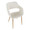 Margarite Contemporary Dining/Accent Chair in Gold Metal and Cream Faux Leather- Set of 2 — lifestyle photo 1