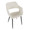 Margarite Contemporary Dining/Accent Chair in Black Metal and Cream Faux Leather- Set of 2 — lifestyle photo 1