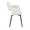 Margarite Contemporary Dining/Accent Chair in Black Metal and White Faux Leather- Set of 2 — side view