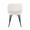 Margarite Contemporary Dining/Accent Chair in Black Metal and White Faux Leather- Set of 2 — back view