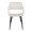 Margarite Contemporary Dining/Accent Chair in Black Metal and White Faux Leather- Set of 2 — front view
