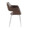 Margarite Contemporary Dining/Accent Chair in Chrome Metal and Espresso Faux Leather- Set of 2 — side view