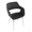 Margarite Contemporary Dining/Accent Chair in Chrome Metal and Grey Faux Leather- Set of 2 — lifestyle photo 1