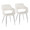 Margarite Contemporary Dining/Accent Chair in Chrome Metal and White Faux Leather- Set of 2 — pair view