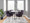 Milan Contemporary Chair in Antique Brass Metal and Purple Noise Fabric- Set of 2 — lifestyle photo 4