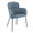Milan Contemporary Chair in Black Metal and Blue Noise Fabric- Set of 2 — product view