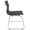 Mirage accent chair in Chrome, Black Mesh, side view