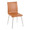 Mason Contemporary Upholstered Chair in Brushed Stainless Steel and Camel Faux Leather- Set of 2 — product view