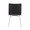 Mason Contemporary Upholstered Chair in Brushed Stainless Steel and Black Faux Leather- Set of 2 — back view