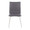Mason Contemporary Upholstered Chair in Brushed Stainless Steel and Grey Faux Leather- Set of 2 — front view