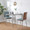 Mason Contemporary Dining/Accent Chair with Swivel in Stainless Steel, Walnut Wood, and Green Fabric- Set of 2 — lifestyle photo 3