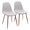 Pebble Mid-Century Modern Dining/Accent Chair in Walnut and Grey Fabric- Set of 2 — pair view