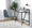 Pebble Contemporary Chair in Gold Steel and Blue Fabric- Set of 2 — lifestyle photo 3