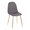 Pebble Contemporary Chair in Gold Steel and Charcoal Fabric- Set of 2 — product view