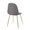 Pebble Contemporary Chair in Gold Steel and Charcoal Fabric- Set of 2 — rear three-quarter view