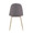 Pebble Contemporary Chair in Gold Steel and Charcoal Fabric- Set of 2 — back view